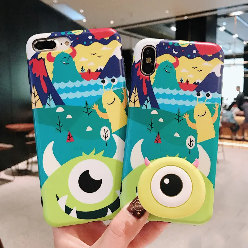 Милый мягкий чехол для iphone XS Max с мультяшными монстрами из университета задняя