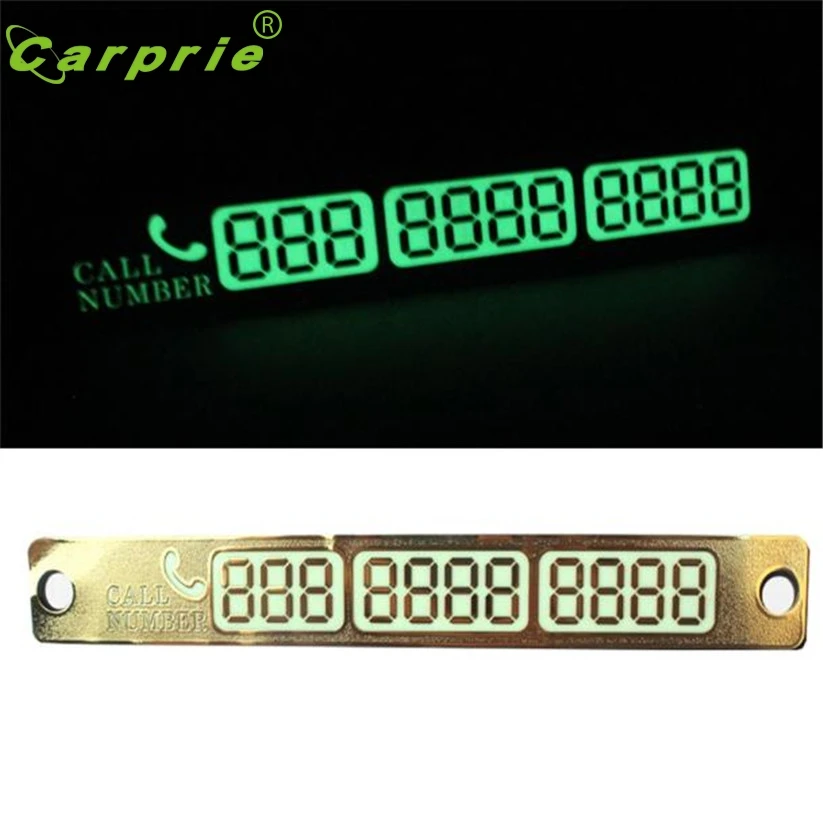 Автомобильная светящаяся Временная парковочная карта с присосками и номером