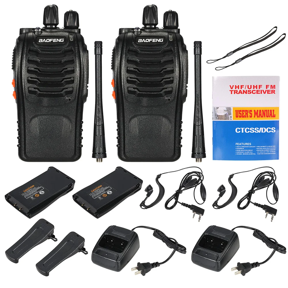Baofeng BF-888S 2 шт. рации 16ch fm UHF 400-470 мГц 2-способ Радио трансивер Портативный переговорные междугородние Фонарик