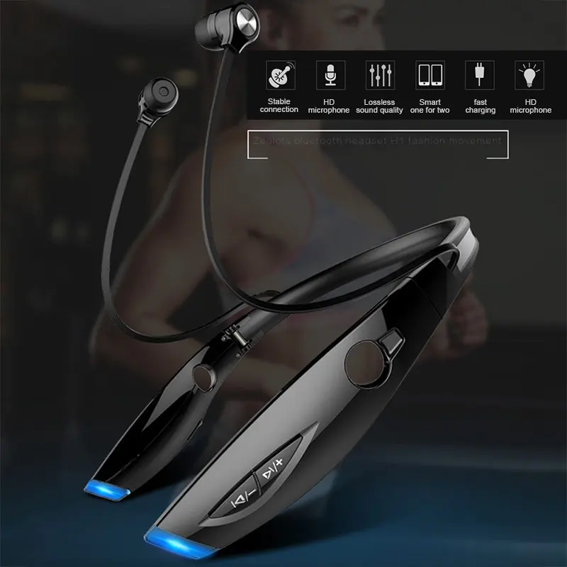 Spoort H1 Bluetooth наушники беспроводная гарнитура стерео шейные спортивные с