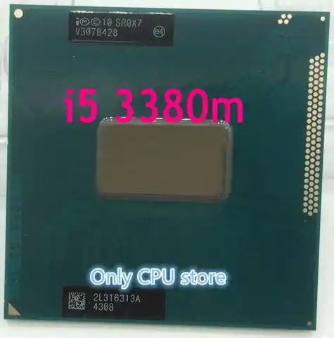 Оригинальный двухъядерный процессор intel Core i5 3380M 2,9 ГГц 3M, SR0X7, десктопный процессор для ноутбука, процессор PGA 988 pin Socket G2