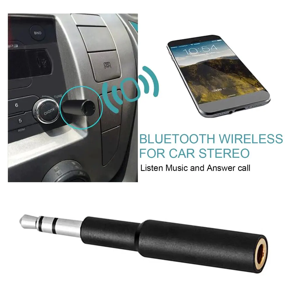 Catuo Беспроводной приемник Bluetooth с микрофоном 3.5 мм AUX аудио адаптер Алюминий