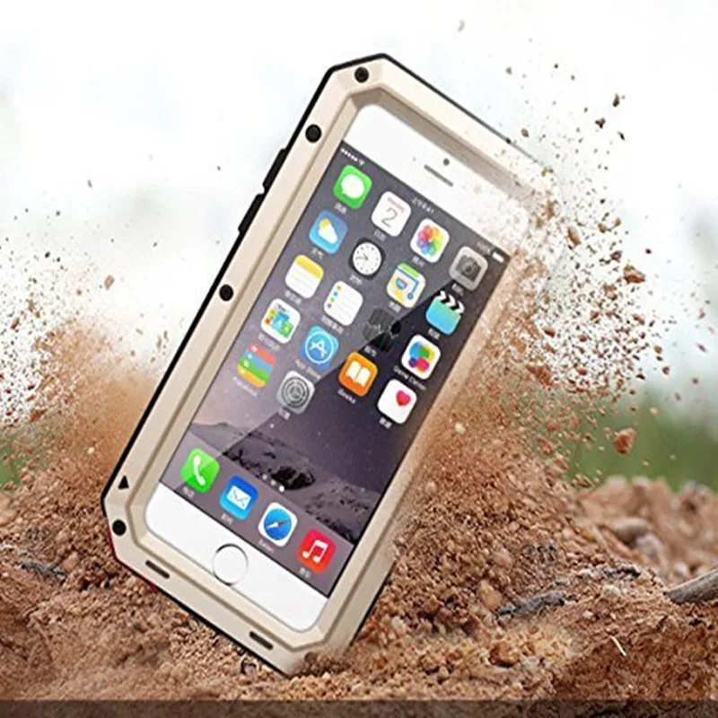 Чехол для iPhone 5/5S/SE ударопрочный металлический алюминиевый чехол с защитой от