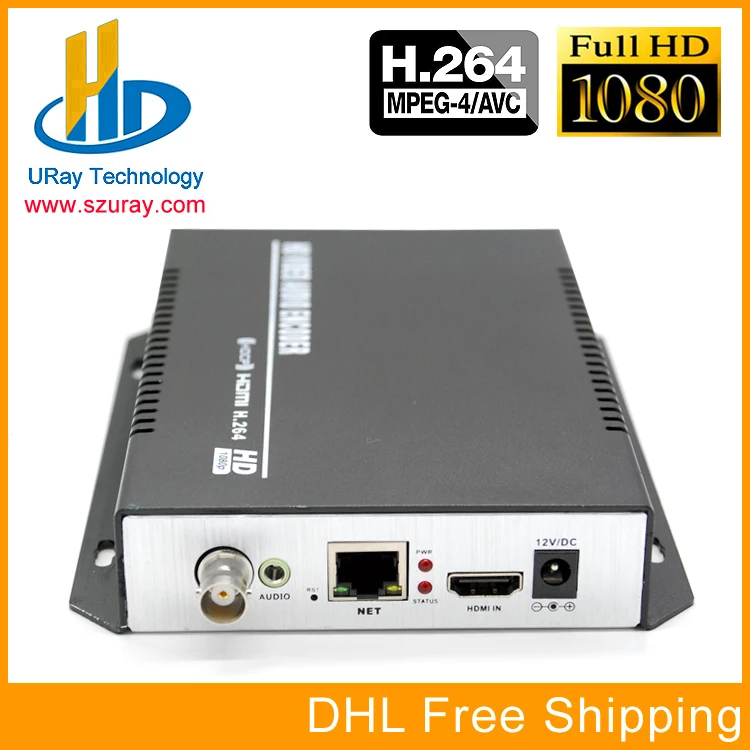 URay H.264 1080P 1080I HDMI + 720P 720I AV RCA CVBS To LAN Видео Аудио кодировщик HD SD IPTV с поддержкой