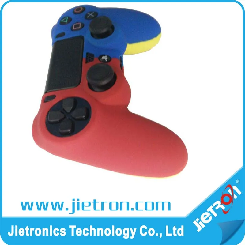 2019 новый дизайн смешанных цветов силиконовый чехол для PS4 контроллера с фабрики
