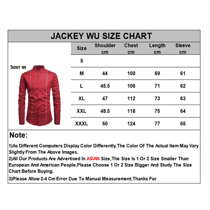 JACKEYWU Brand Dress Shirts Men 2019 Korean Fashion Line Stitch Long Sleeve Casual Shirt Cotton Business White Camisas Masculina | Мужская