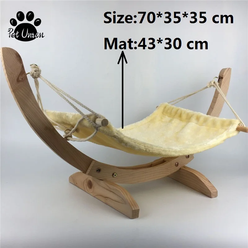 Натуральная деревянная кровать для кошек ручной работы гамак колыбель качели