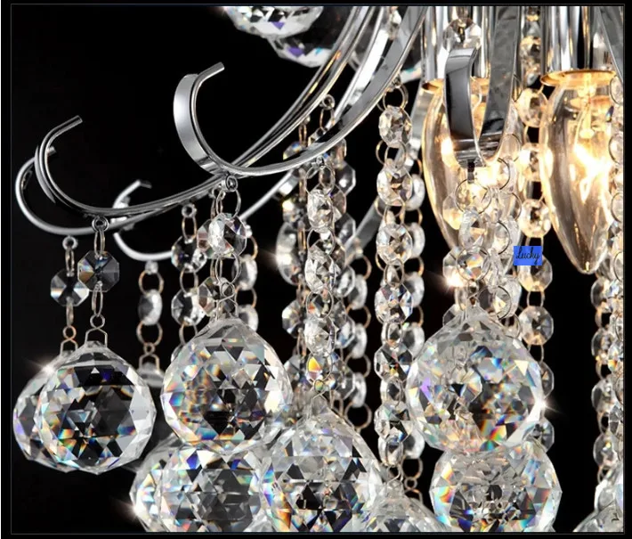 Бесплатная доставка хрустальные люстры диаметром 330 мм Серебряный светильник 3