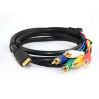details about 5ft hdmi compatible male to 5 rca 5 rca rgb audio video av component cable gold plated new