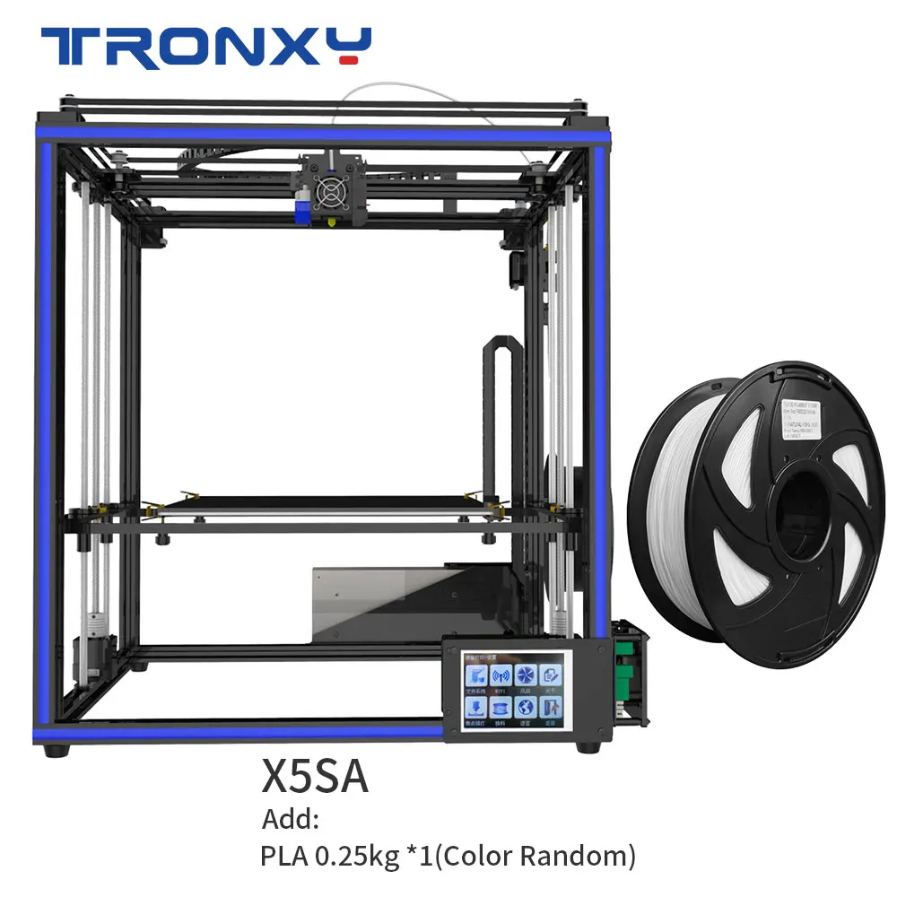 x5sa 0.25kg Горячая Распродажа новейший дизайн Tronxy X5SA с сенсорным экраном автоматический уровень DIY 3d принтер набор полностью металлический большой печати si - Цвет: x5sa 0.25kg