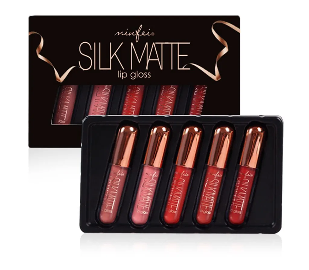 5 шт. водостойкая жидкая губная помада поляризационная светлая блеск для губ