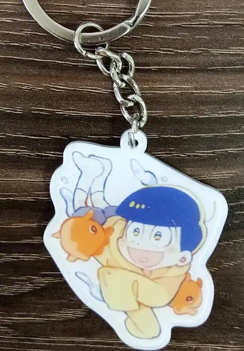 Брелок с аниме Osomatsu san Sea World, версия с морским животным, Karamatsu Ichimatsu Jyushimatsu, брелок с подвеской Llavero De - Цвет: 6
