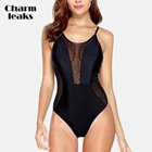 Женский сплошной купальник с глубоким V-образным вырезом и открытой спиной