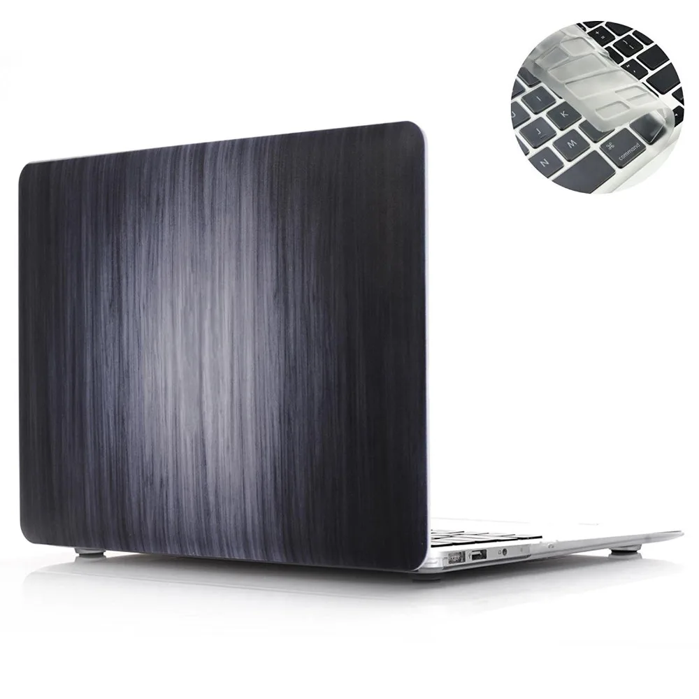 Жесткий чехол 2 в 1 с деревянным узором + для клавиатуры MacBook retina Air Pro 11 13 15 A1278 A1398 A1534