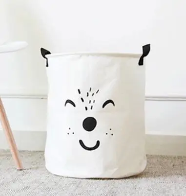 White Новая Большая корзина для белья с героями мультфильмов, корзины для хранения домашней одежды, сумки для хранения детских игрушек, корзина для белья - Цвет: White