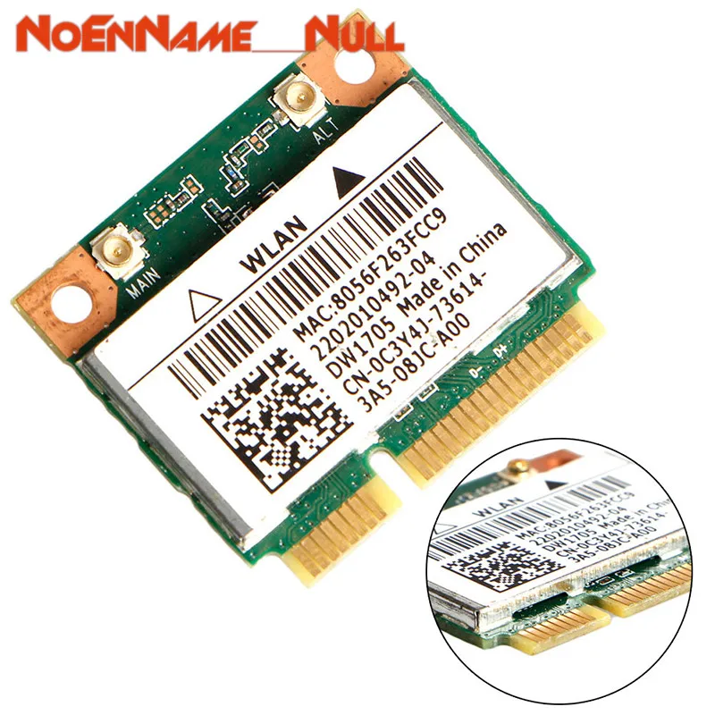 Сетевая карта Wi Fi адаптер Intel Qualcomm Atheros QCWB335 wifi мини беспроводная памяти для Dell DW1705