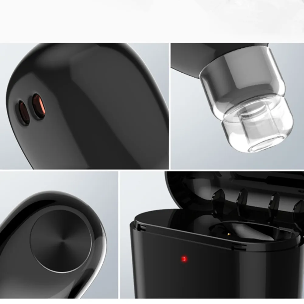 Bluetooth гарнитура наушники BL1 беспроводная с зарядным отсеком двойной микрофон