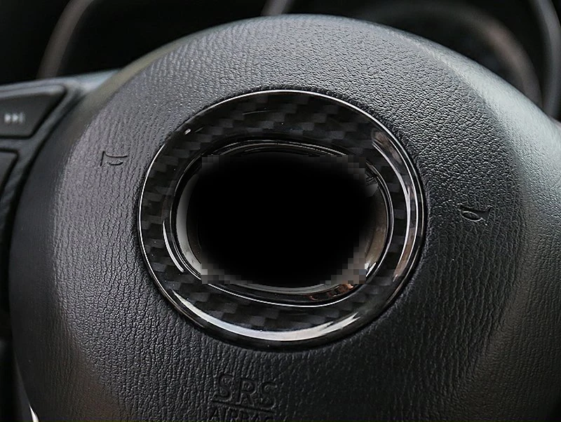 1pc for Mazda 3 Axela 2014-2016 Steering wheel Logo Carbon fiber decorative ring (item wihtout logo) | Автомобили и мотоциклы