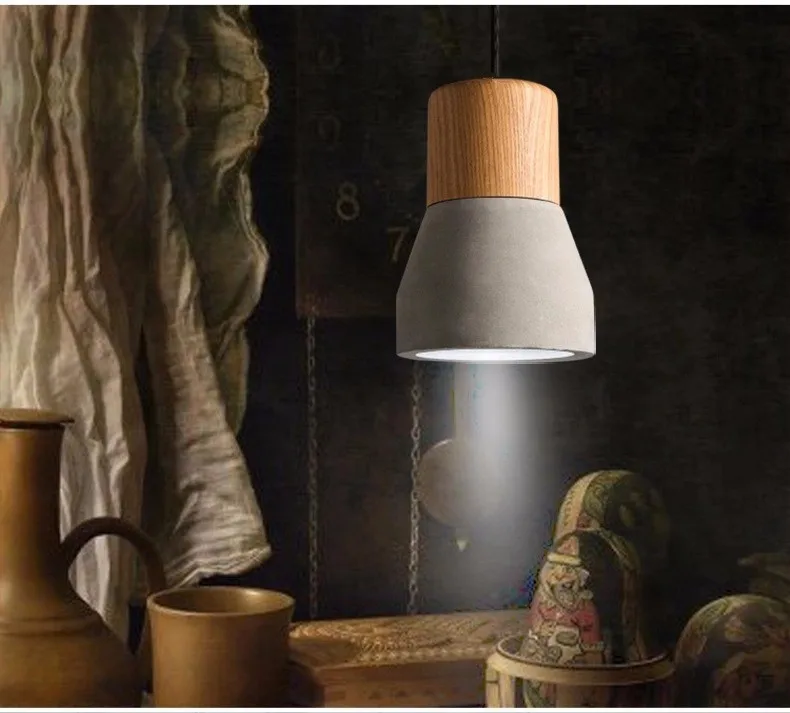 Скандинавский минималистичный Ретро винтажный подвесной светильник деревянный