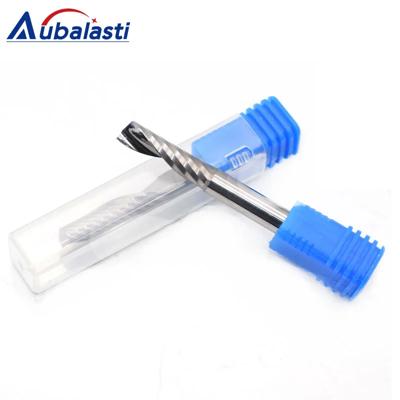 

5Pcs AA series 6mm 4mm One Flute Spiral Cutter Router bit CNC end mill For MDF Carbide Milling Cutter Tungsten steel for wood