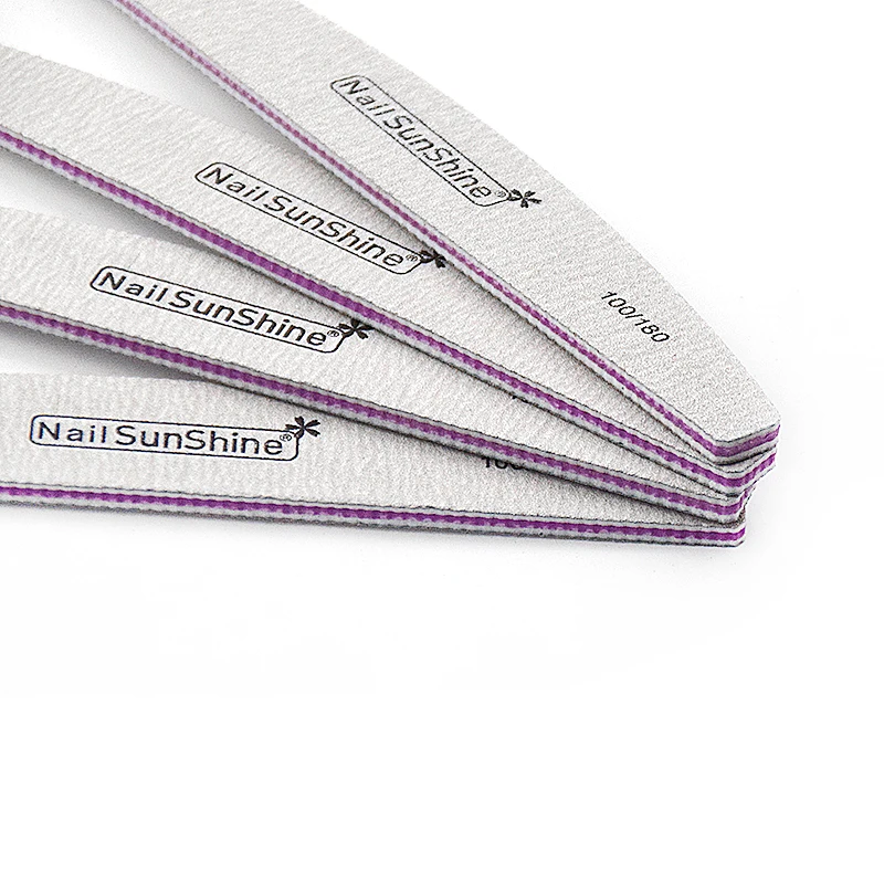 5pcs Nail File Buffing 100/180/240 Sandpaper Diamond Curve Lixa Banana Polish Buffer Washable Manicure Pedicure Makeup | Красота и