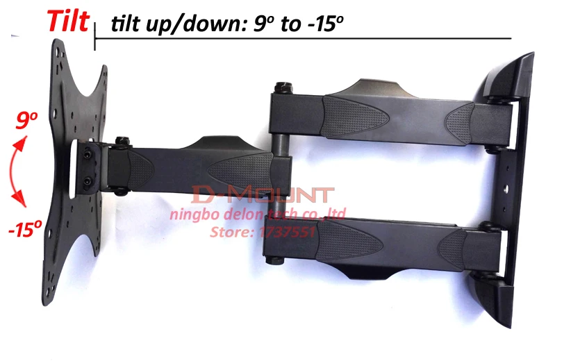 Lcd-N4 1"-37" 25 кг 3 рукоятки 30-420 мм низкий профиль полный движения ТВ настенный кронштейн lcd крепление Стенд Поддержка наклона 15 градусов 180 Поворотный