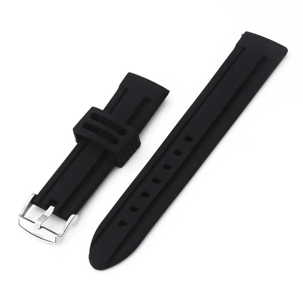Ремешок силиконовый для наручных часов Diesel резиновый черный браслет мужчин и