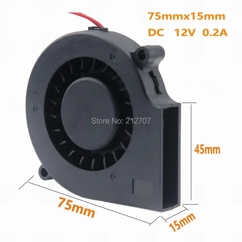 Gdstime DC 12V 7515 2 Pin 7 см 75 мм x 15 бесщеточный турбо Центрифуга Вентилятор охлаждения|blower