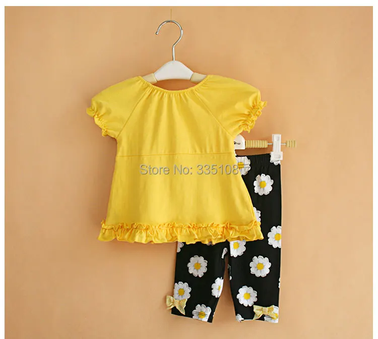 Летний комплект из 2 предметов для маленьких девочек 2019 года футболка и
