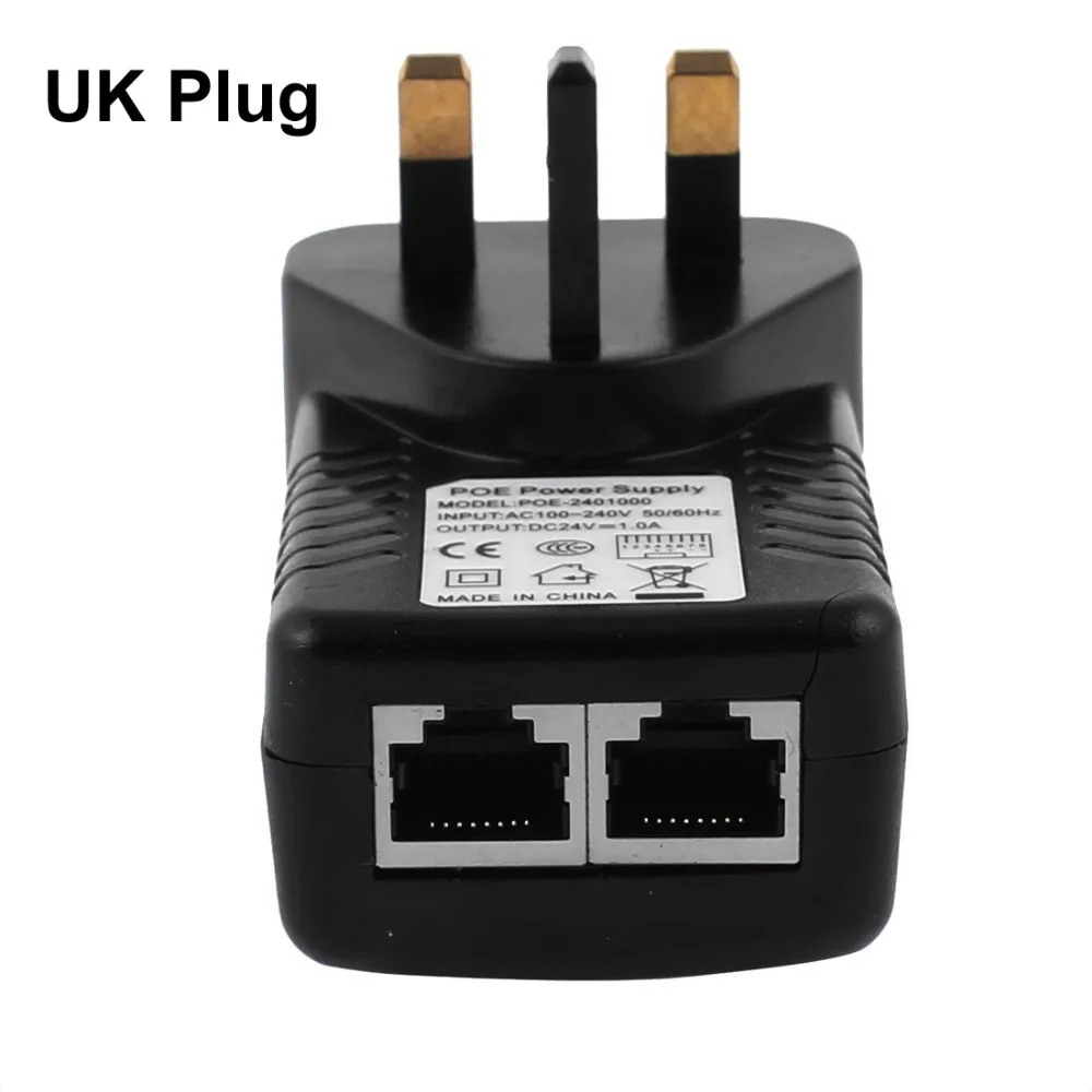 ESCAM DC24V 1A 24W POE инжектор для CCTV IP камера Инжектор переключатель Ethernet адаптер