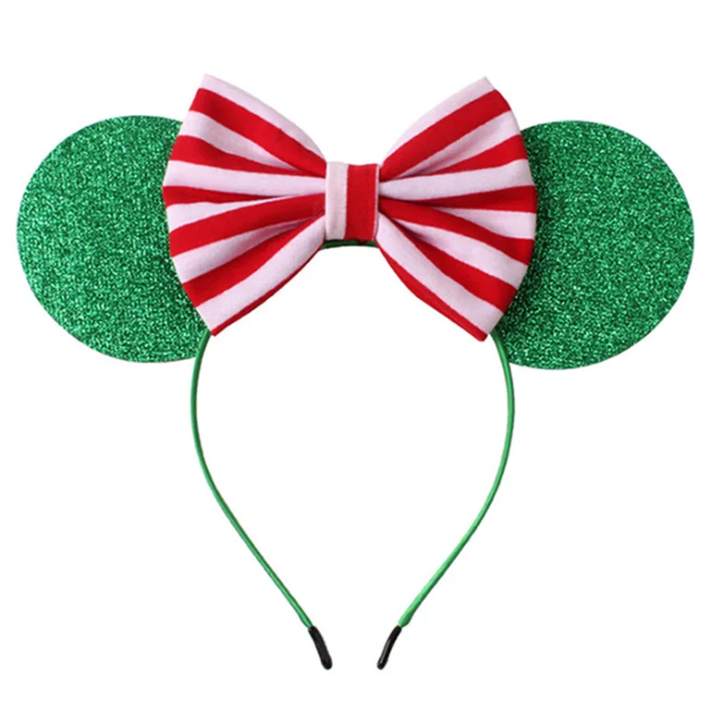 B Рождественская Женская головная повязка disney Новые Kawaii аксессуары для волос Детские волосы девушка Минни уши Микки банты головной убор головная повязка Вечерние - Цвет: B