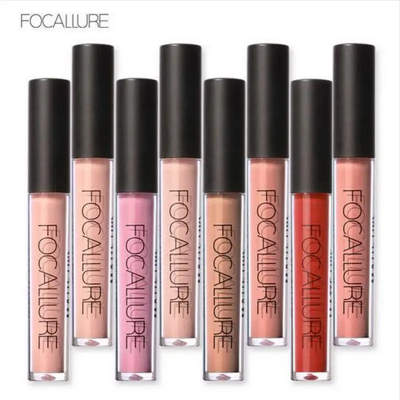 FOCALLURE 12 pcs/lot Liquid Matte Lipstick Cosmetics Makeup Nude Lip Lipsticks Metallic Gloss Stick Make up Lips Lipgloss | Красота и