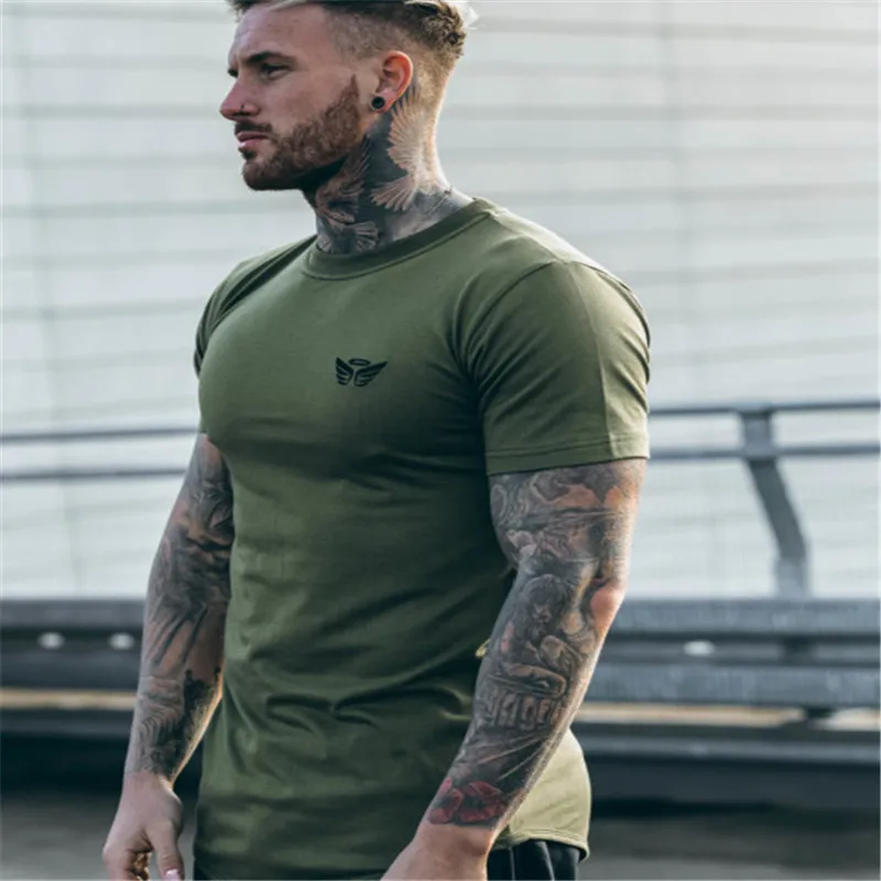 2018 модные Повседневное Для мужчин футболка Фитнес мышцы GiantShirt Летняя мода с