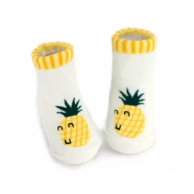 pineapple Детские носки с облаками нескользящие носки-тапочки с резиновой подошвой Meias Sapato, детские носки для девочек и мальчиков, Meia Infantil - Цвет: pineapple