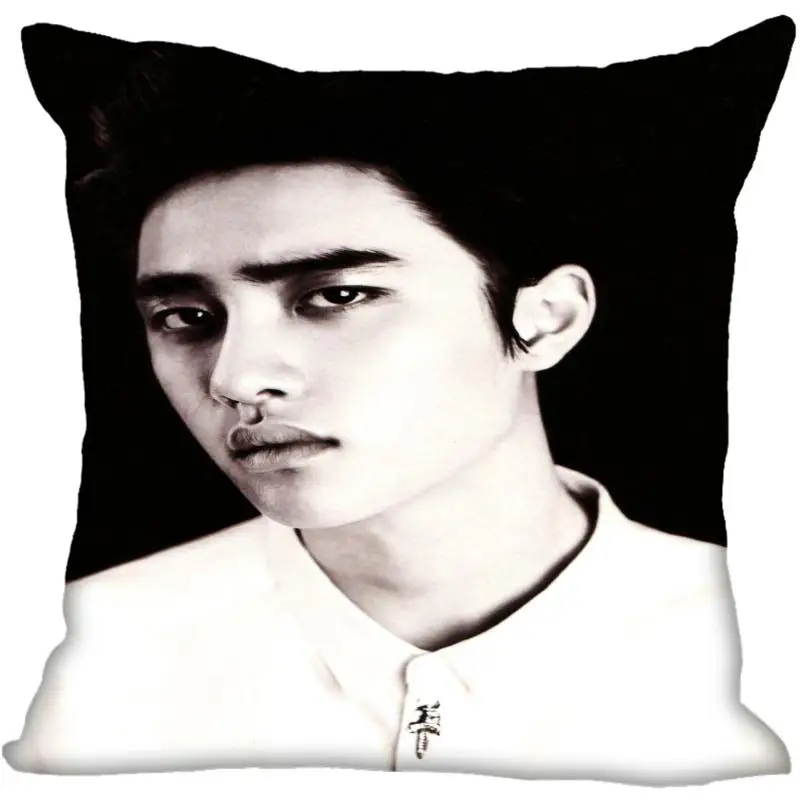 Заказ Kpop EXO D.O. Наволочки печатные квадратные шелковые наволочка домашняя декоративная молния атласные наволочки(одна сторона
