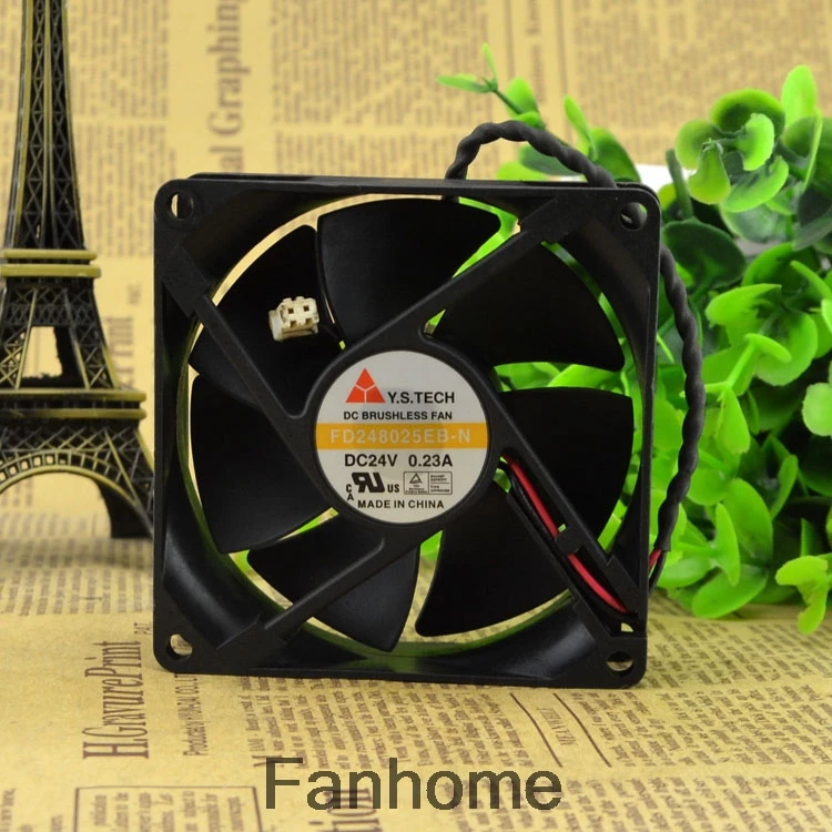 Для Y. S. TECH Yuanshan FD248025EB N 24 В 0.23A 8 см 8025 Инвертор Вентилятор охлаждения|Кулеры и