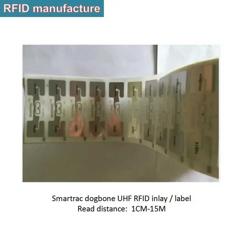 500 шт длинный диапазон rfid uhf теги оригинальный smartrac dogbone метки наклейка влажная