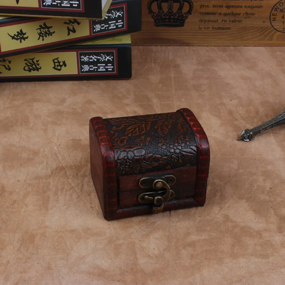 Новый простой дизайн деревянная коробка ручной работы с замком органайзер для