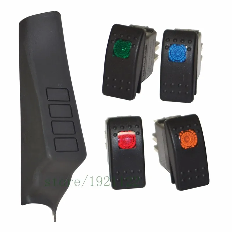 Для Jeep Wrangler JK аксессуары левая рука A-Pillar Pod 4 кулисный переключатель для Jeep Wrangler JK 07-16(левосторонняя модель