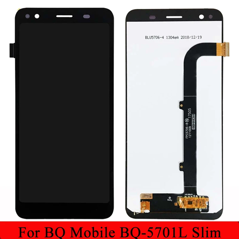 5 7 &quotдля BQ Mobile 5701L Slim BQ5701L ЖК дисплей с сенсорным экраном дигитайзер сборка Замена