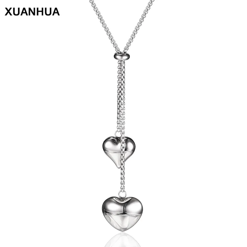 XUANHUA ожерелье из нержавеющей стали Женская одежда Аксессуары для женщин vogue аксессуары ювелирные подвески в форме сердца bijoux цепь