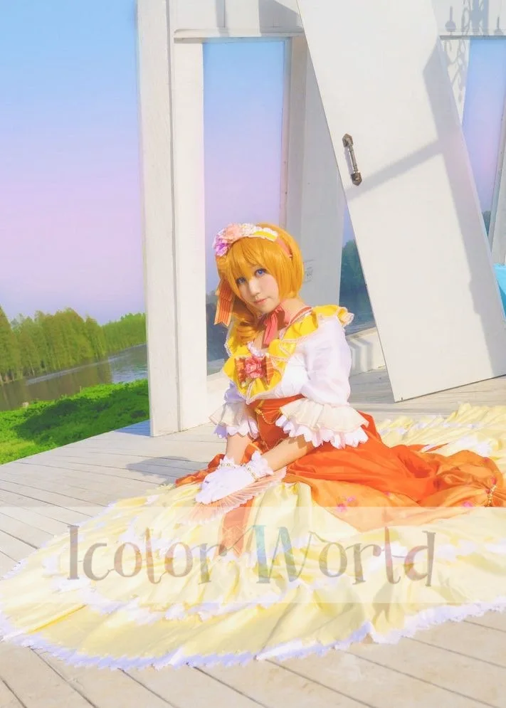 Люблю жить! Honoka Kosaka Ball Ver. Великолепное платье костюм для косплея|cosplay costume|dress