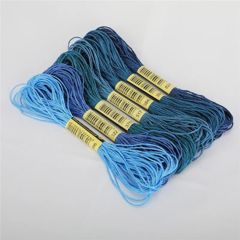KOKNIT 150 мотков 8 м мягкие хлопковые нитки для вышивки крестиком шитья браслет