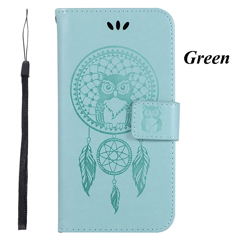 Green Чехол для телефона Xiaomi Redmi S2 5,9", Чехол из искусственной кожи, 3D тиснение, Сова, ветровой колокол, откидной чехол, чехол для Xiaomi Redmi S2 s 2 RedmiS2 - Цвет: Green