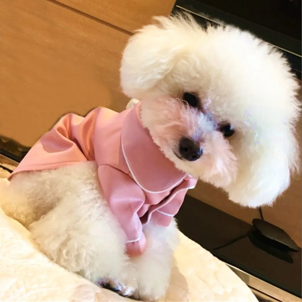 Pink Одежда для собак Кошка собачья одежда собаки комбинезон модная Пижама для собаки чихуахуа Ropa Perro Одежда для маленьких собак Комбинезоны для домашних животных Бульдог комбинезон для собак пижама для собак - Цвет: Pink