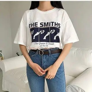 Kuakuayu HJN The Smiths футболка Vtg Ретро Женщины Pop Indie панк рок группа Morrissey 2018 новая