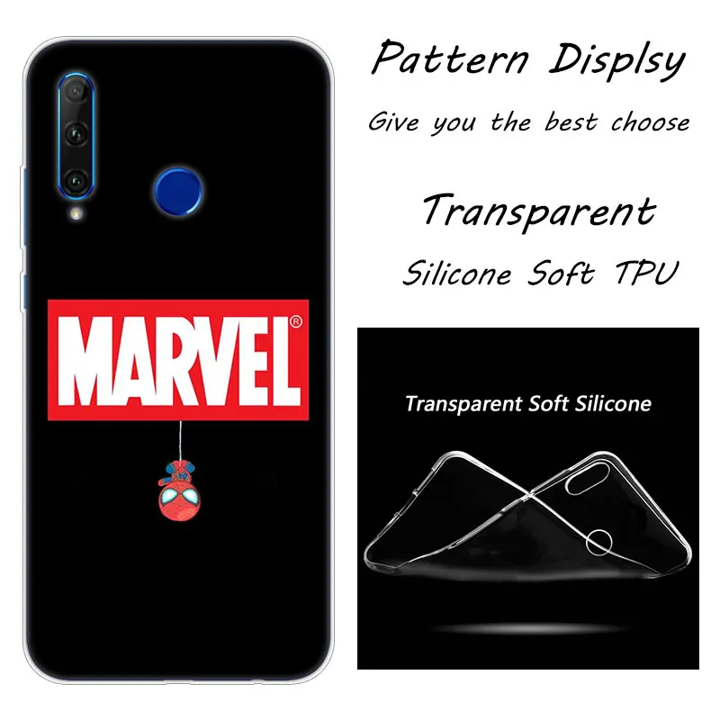 Роскошный мягкий силиконовый чехол для телефона Marvel Comics для huawei Honor 20 20i 10 9 8 Lite 8X 8C 8A 8S 7S 7A Pro View 20 Модный чехол