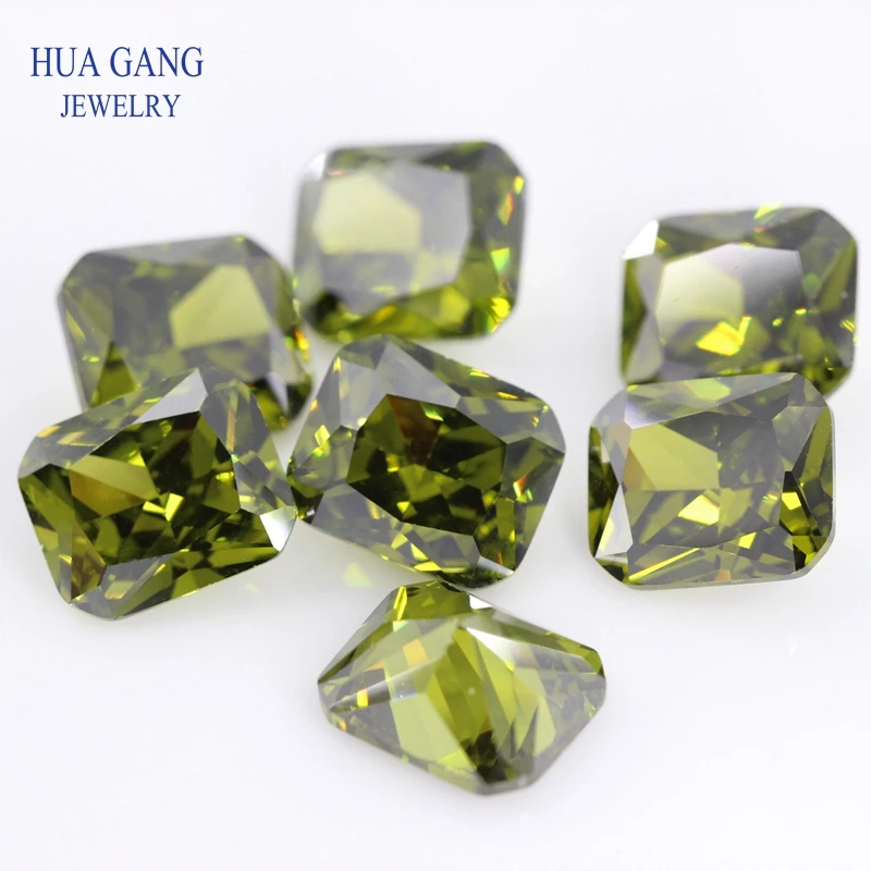 5 А перидот искусственный циркон Цирконий для ювелирных изделий размер 3x4 ~ 18x25 мм