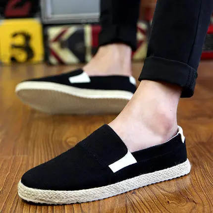 Summer Men canvas Espadrilles shoes Newest casual men's breathable holiday 100% cotton light weight Loafers driving | Обувь