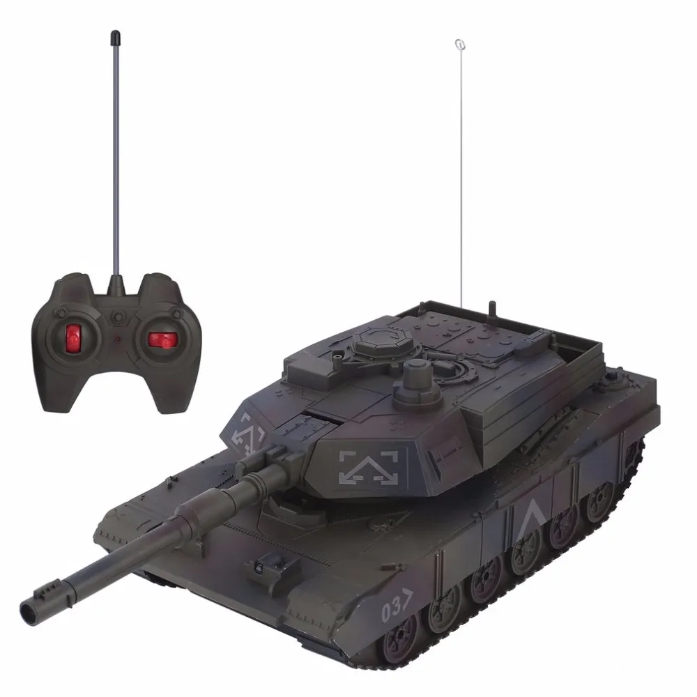 1:14 4CH Моделирование RC Военная Униформа Танк башни вращения Свет и музыка
